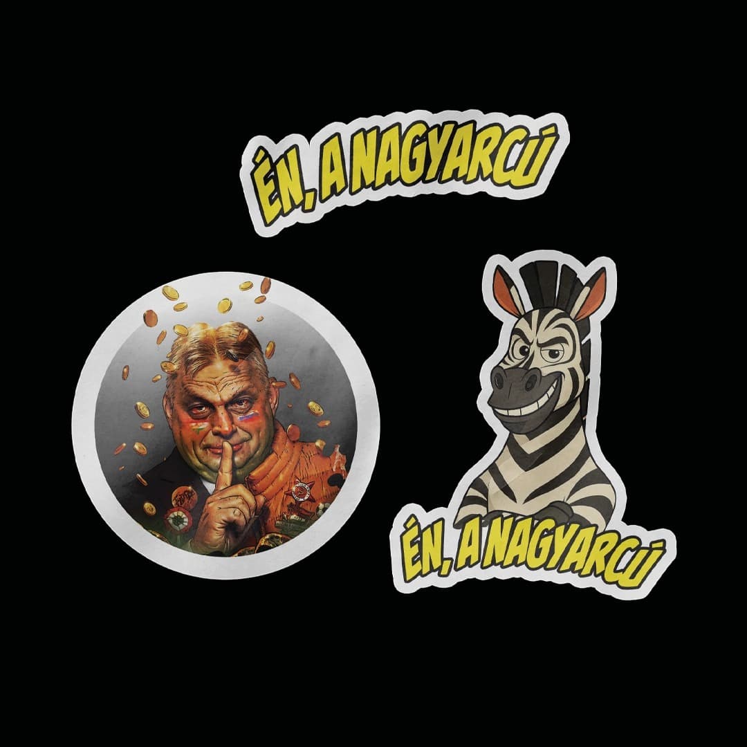 én, a nagyarcú matrica csomag